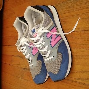 New Balance 574 Blue/Pink/White Size 11.5